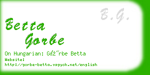 betta gorbe business card
